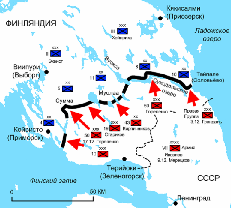 Карта койвисто до 1939 года