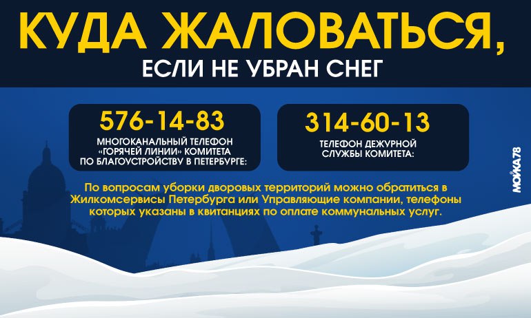 С начала зимы с улиц Петербурга вывезли более 1 млн кубометров снега