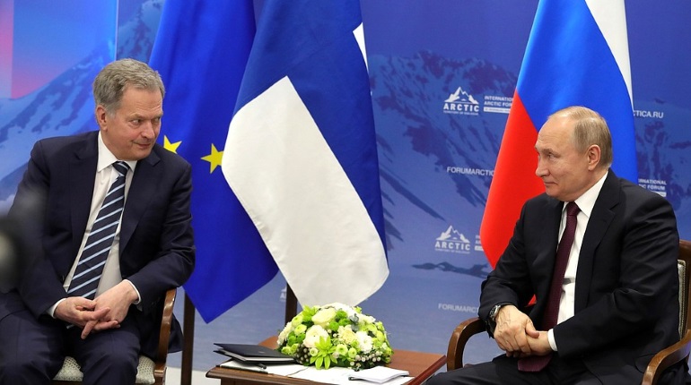 Президент РФ Владимир Путин и президент Финляндии Саули Ниинист