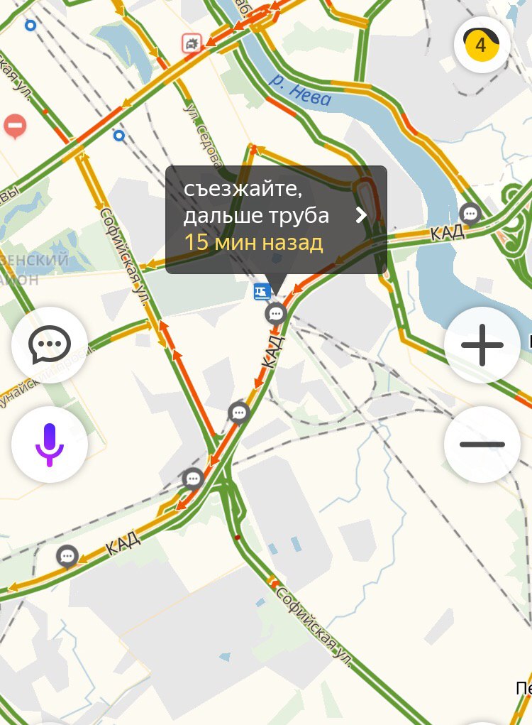 Пробки на кольцевой спб сейчас карта