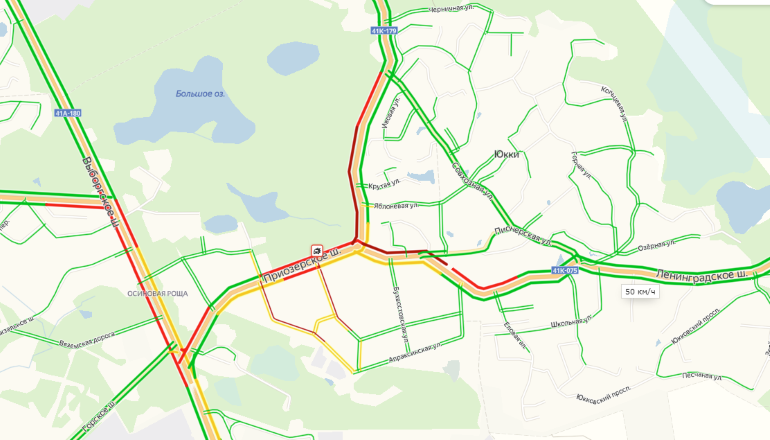 Карта приозерское шоссе