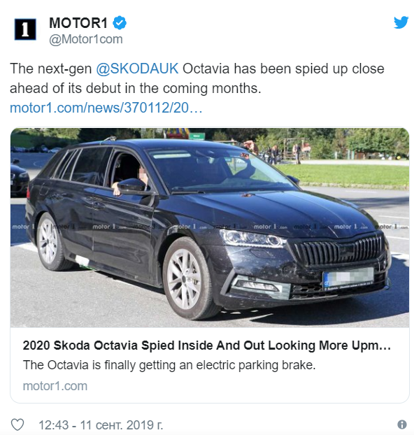 В Сети появились фото новой Skoda Octavia