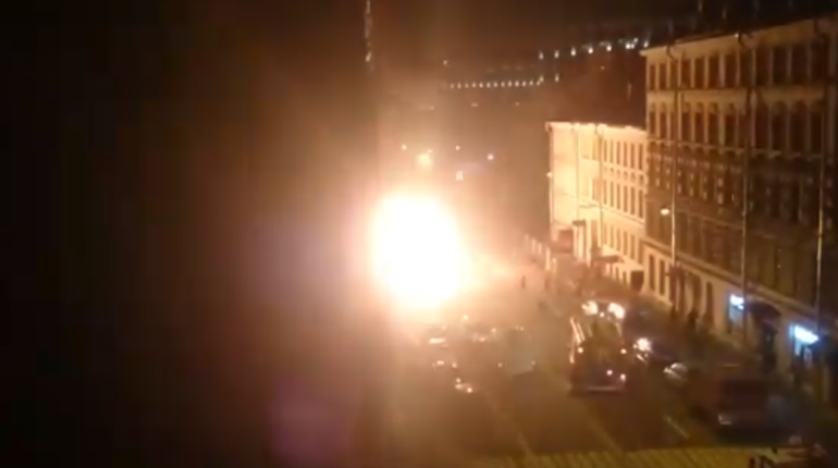 В центре Петербурга взорвалась газовая труба