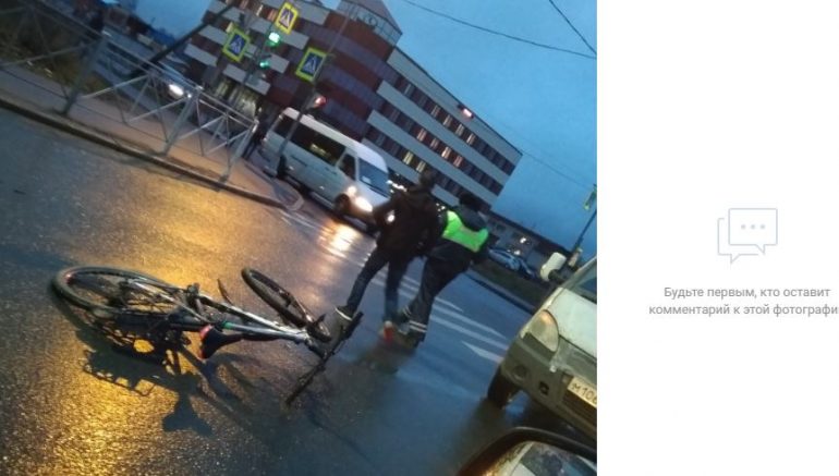 Авария с велосипедистом в санкт петербурге