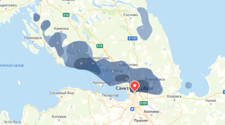 Осадки в реальном времени ленинградская область
