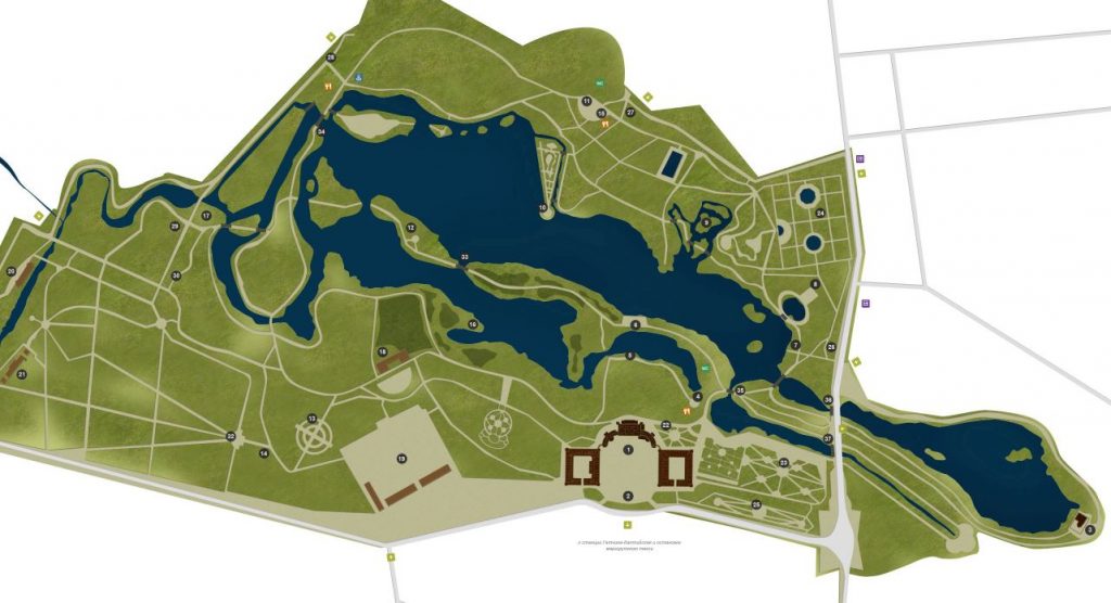 Гатчинский парк план схема
