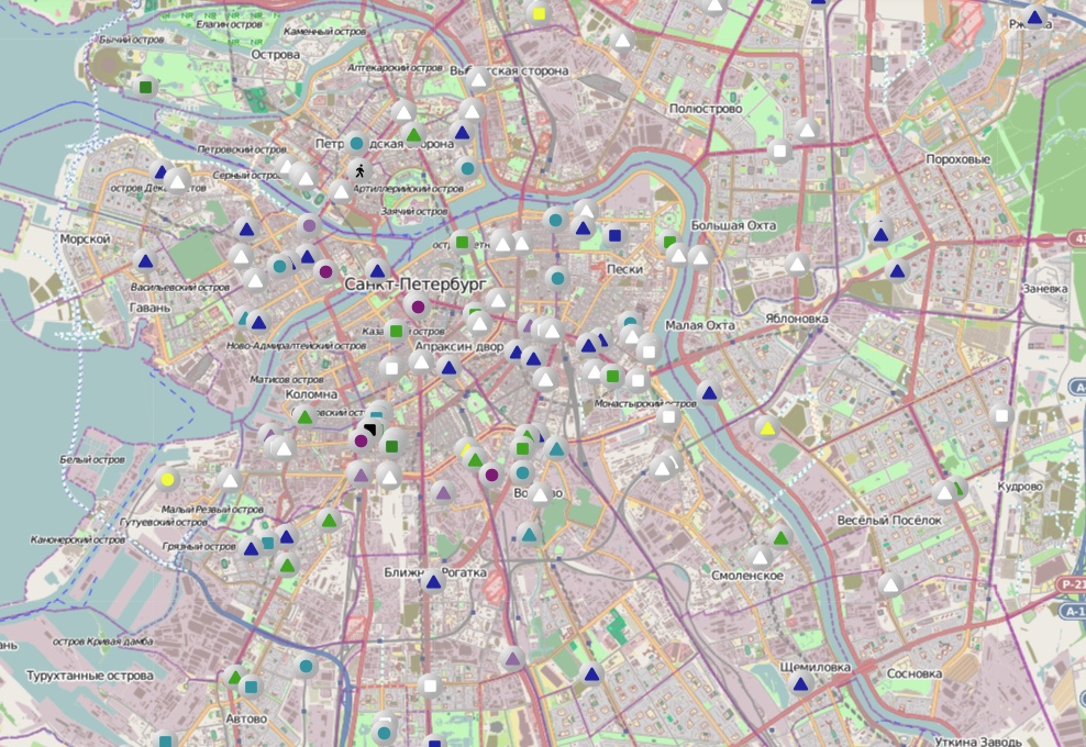 Техника санкт петербург. Карта перекрестков дорог Санкт-Петербурга. Уборочная техника онлайн СПБ на карте Санкт-Петербурга.