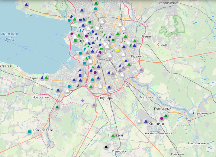 Карта пушкинского района санкт петербурга