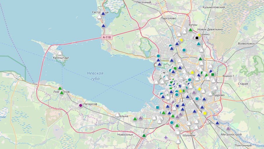 Онлайн карта уборочной техники спб