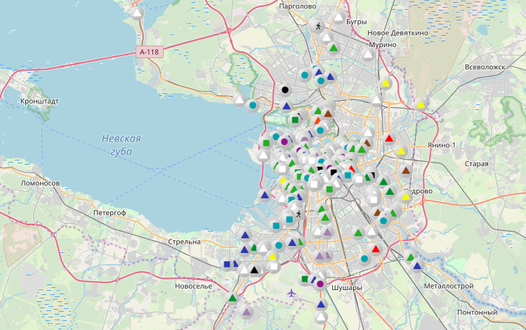 Карта петродворцового района санкт петербурга