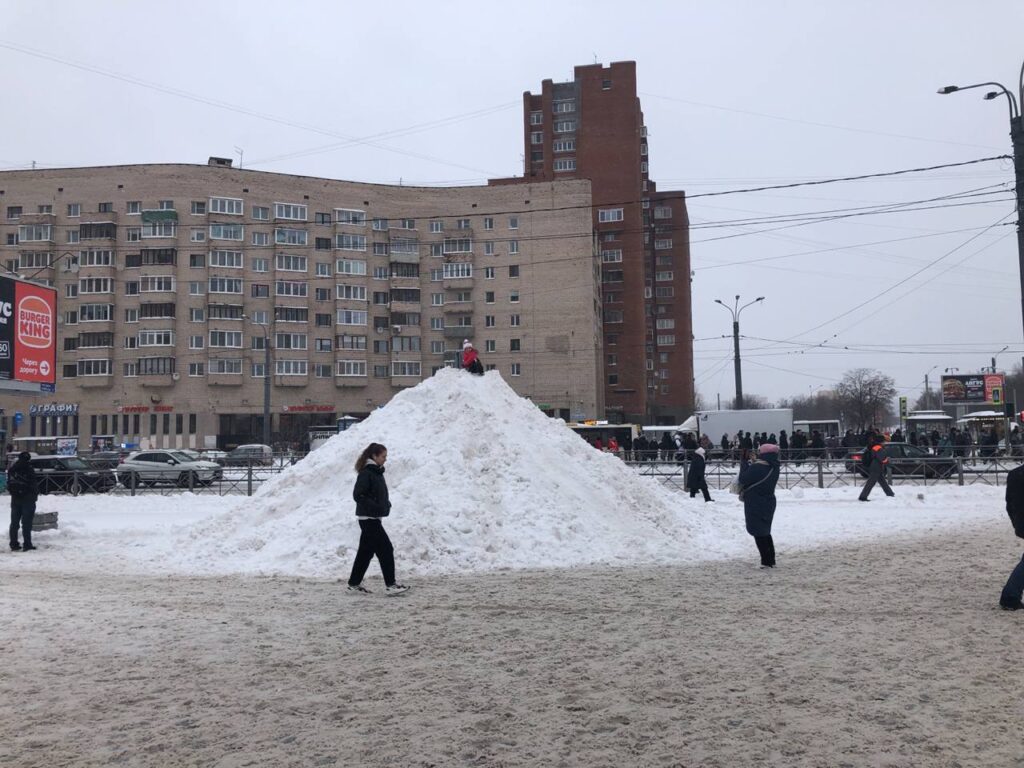 Снегопад в питере фото