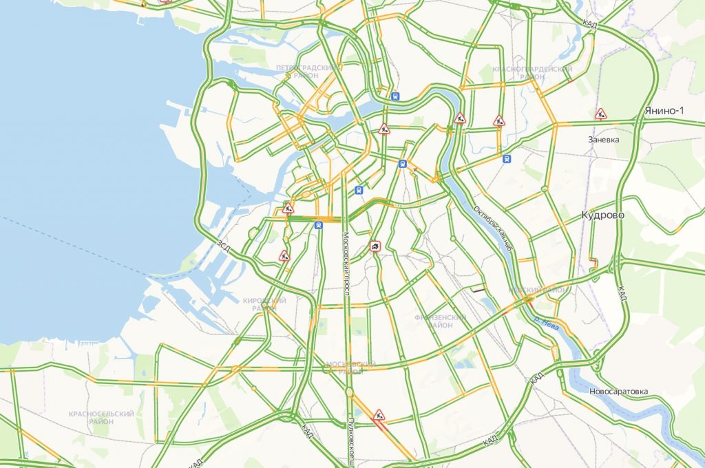 Пробки на дорогах спб в реальном времени карта онлайн бесплатно без регистрации смотреть