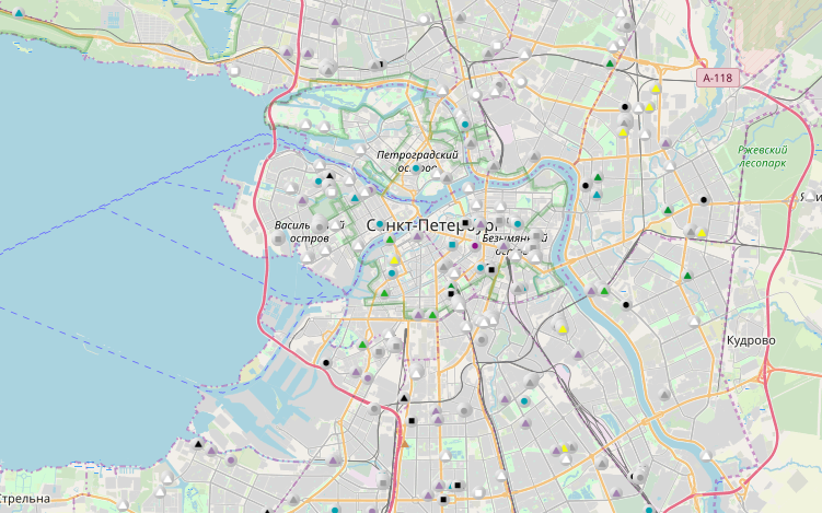 Карта спб петроградский район