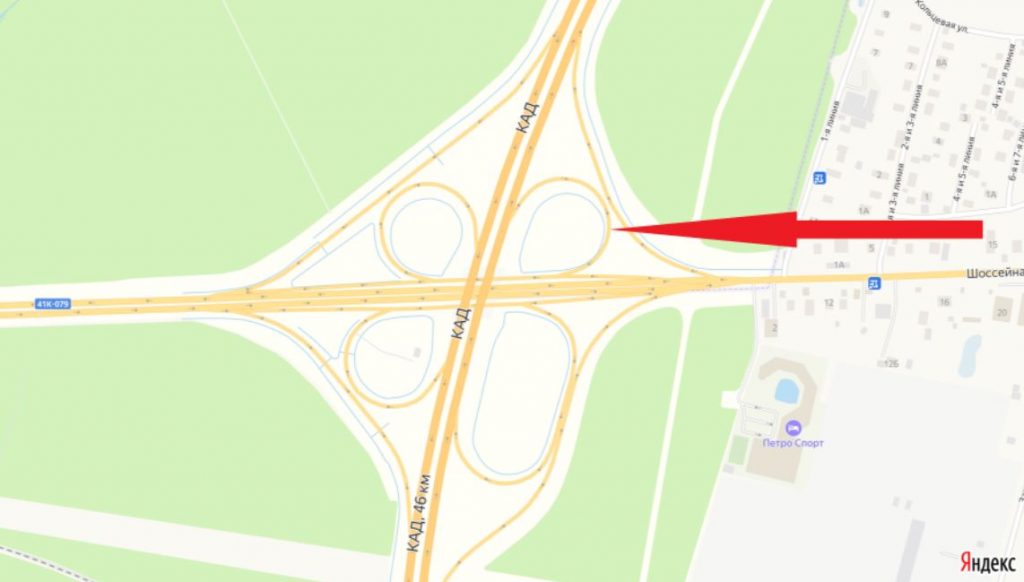 На развязке КАД с Колтушским шоссе полностью перекроют один съезд