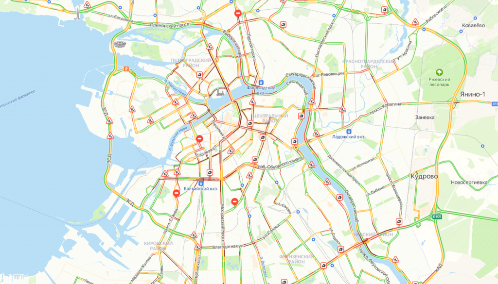 Саммит СНГ в Петербурге закончился, а пробки пока нет: где не проехать
