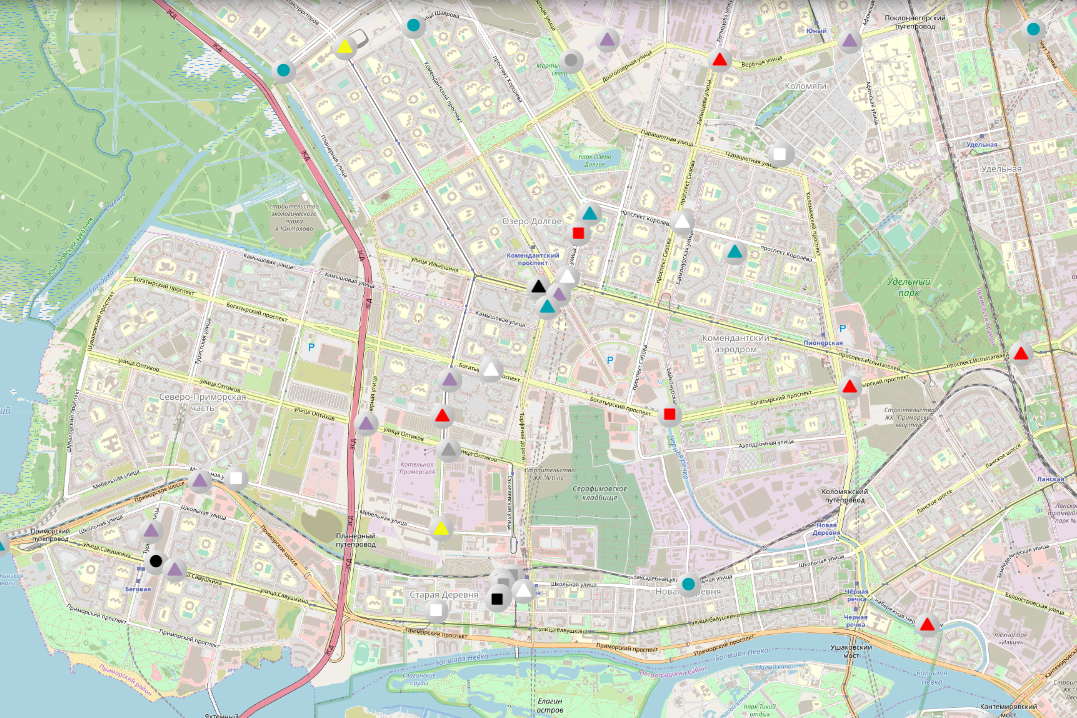 Погода в санкт петербурге интерактивная карта