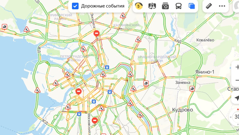 Карта онлайн спб пробки сейчас онлайн карта смотреть