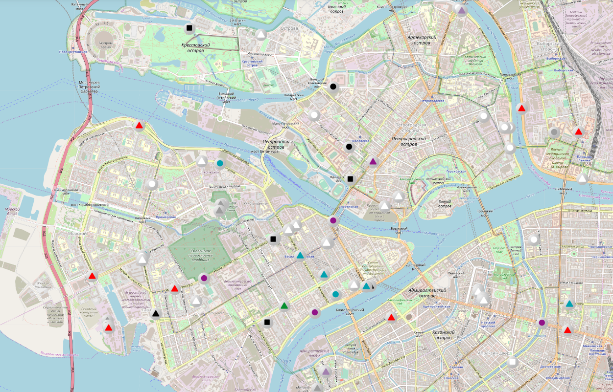 Погода в санкт петербурге интерактивная карта