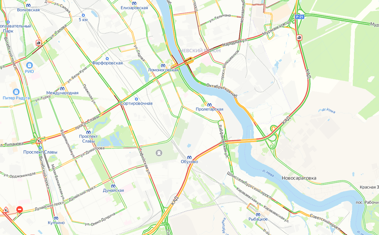 21 маршрут на карте спб. Пробки по баллам. Пробки на КАД СПБ 02.11. Петербург пробки. Обводный до Володарского моста.