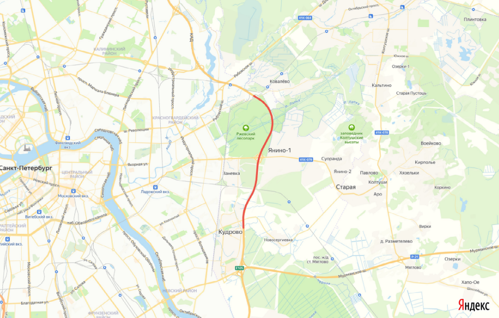 КАД между Мурманским и Рябовским шоссе сузят на две недели с 16 мая