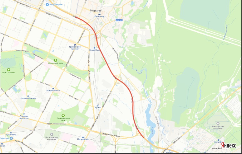 КАД между развязками с Шафировским шоссе и трассой Петербург &#8212; Матокса сузят до 4 июня