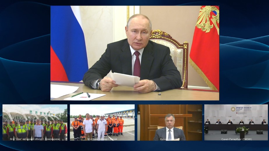 Путин дал старт движению по новому участку трассы М-4 &#171;Дон&#187; в обход Аксая и Краснодара
