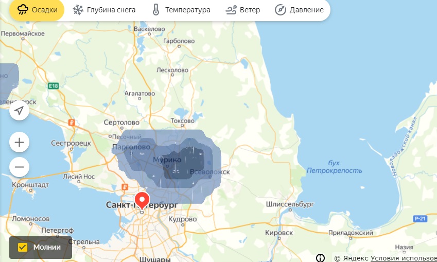 В Петербурге услышали гром с неба