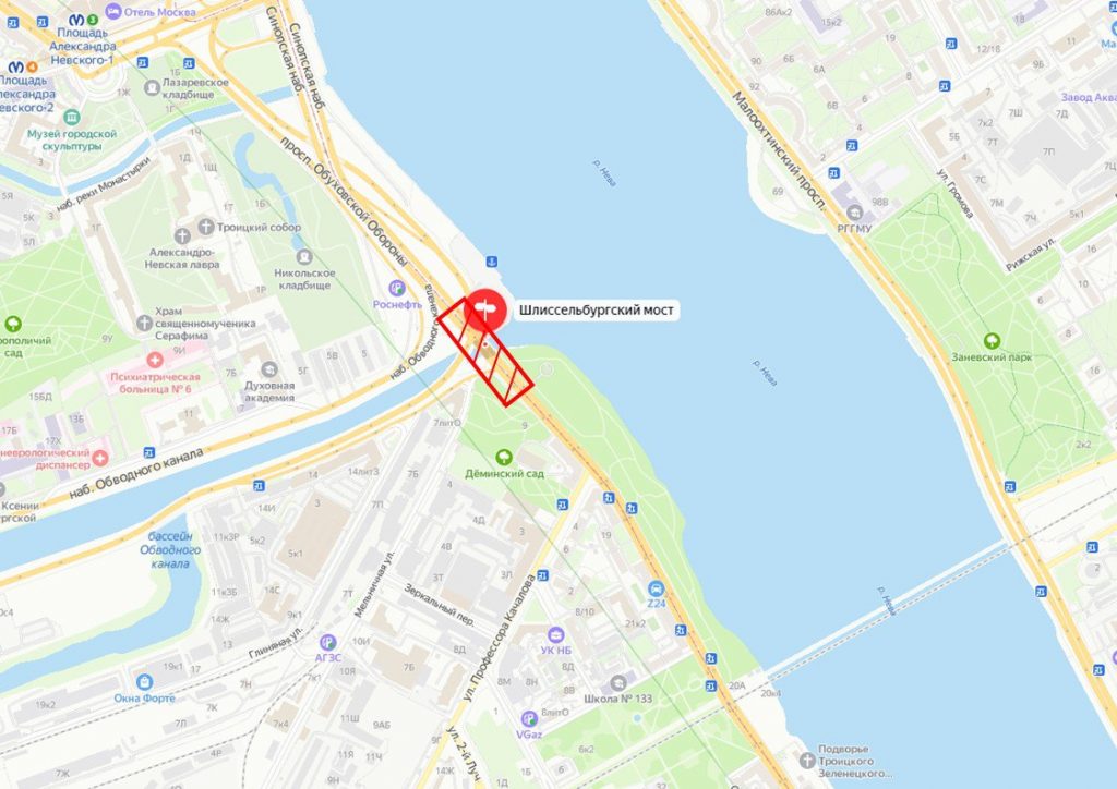 Ремонт на Шлиссельбургском мосту ограничит движение до 16 июля