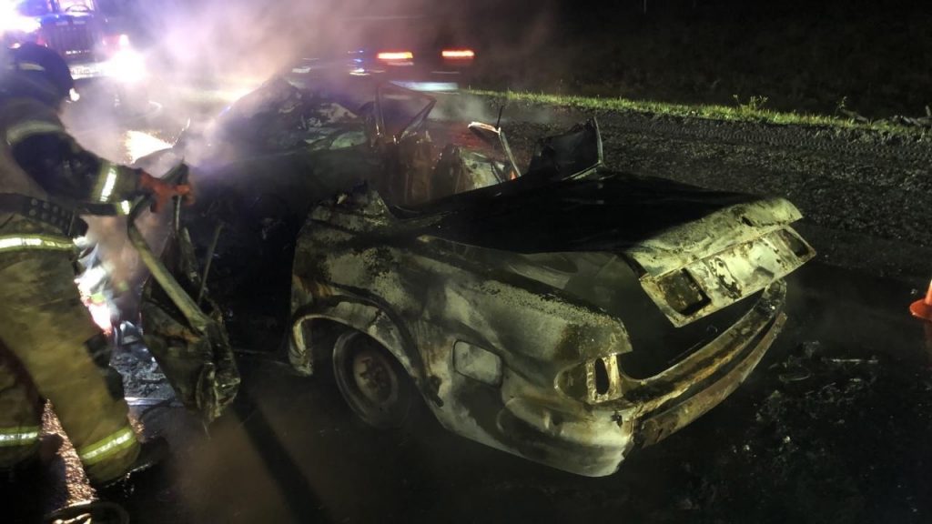 Под Челябинском три человека сгорели в машине