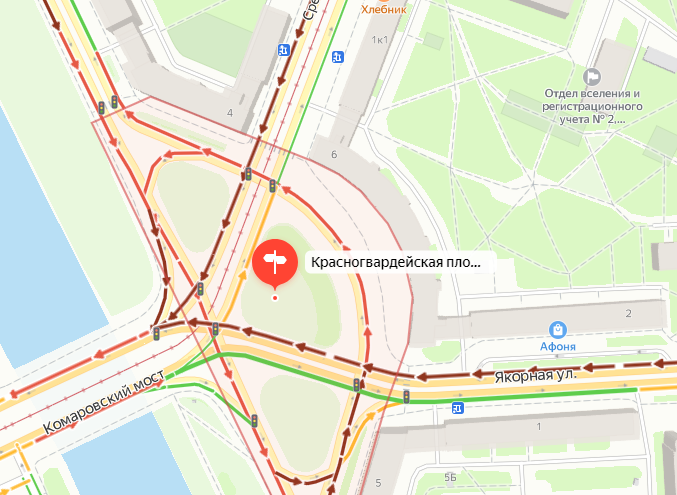 Очевидцы: на Красногвардейской площади не работают светофоры