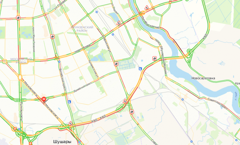 Петербург удивляет третий вечер подряд — пробок почти нет