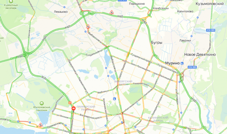 Петербург удивляет третий вечер подряд — пробок почти нет