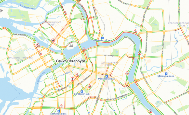 Петербург удивляет третий вечер подряд — пробок почти нет
