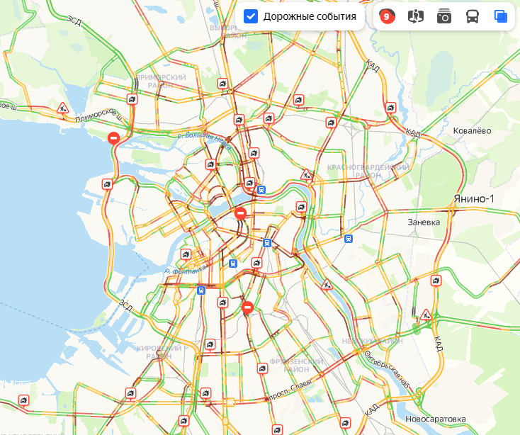 В Петербурге снегопад, а в Пулково только одна задержка