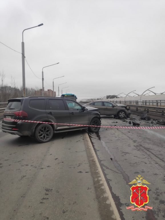 Полиция показала фото смертельного ДТП на Планерном виадуке