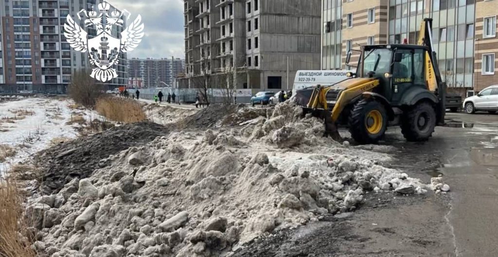 Росприроднадзор проверил канаву со снегом в Буграх