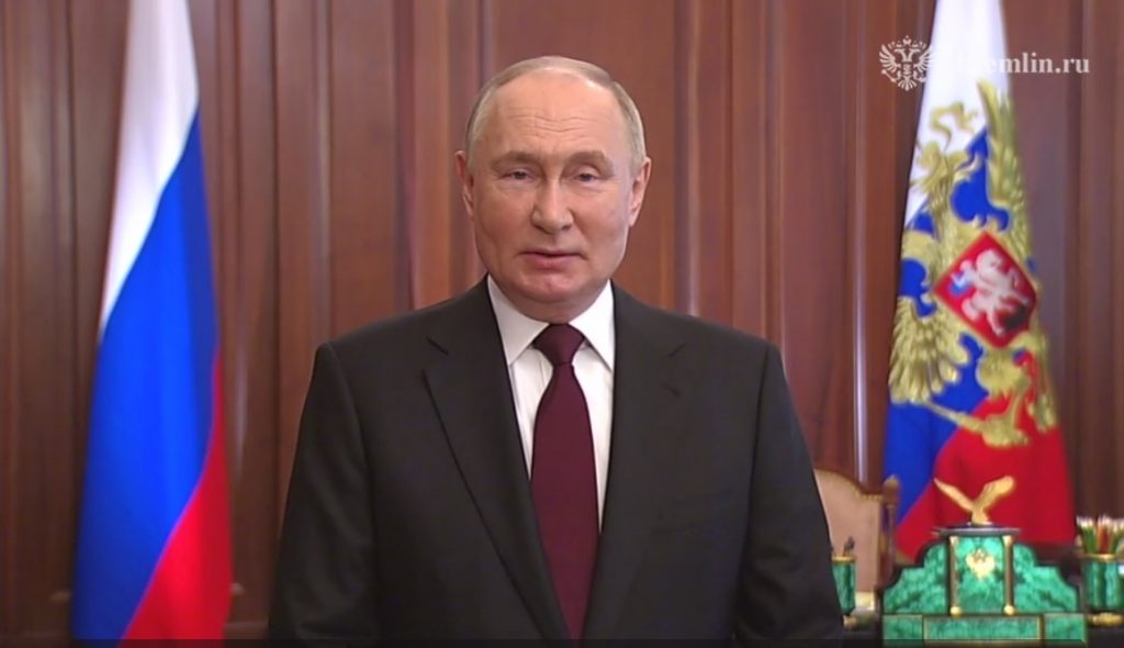Путин перед выборами президента обратился к россиянам