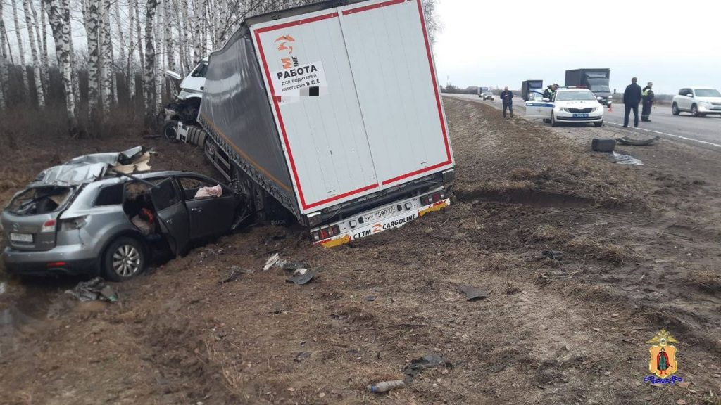 В Рязанской области погибли шесть человек в ДТП с грузовым автомобилем