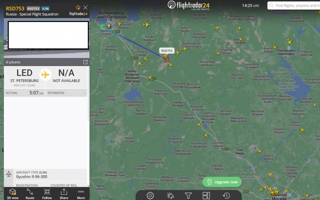 Президентский Ил-96-300 улетел из Петербурга, перекрытия в городе сняли