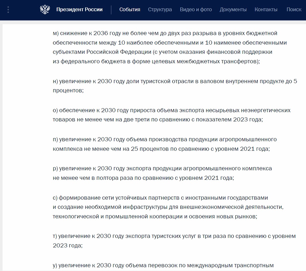 Майский указ-2024 Путина: каждому по 33 "квадрата" жилья, а жизнь должна увеличиться до 78 лет