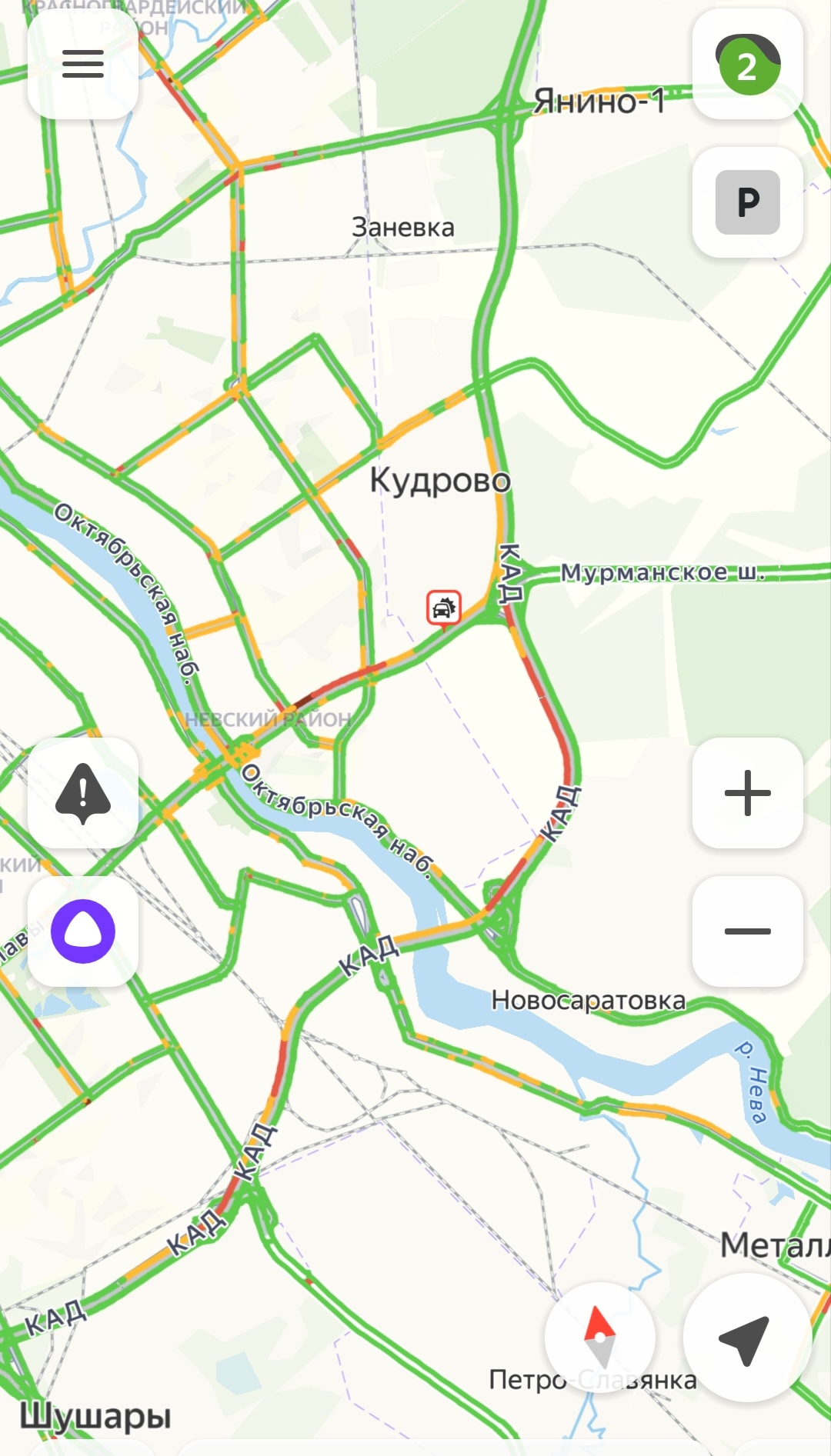 Центр Петербурга вернули водителям, но на КАД мощная пробка