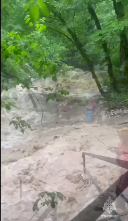 Сотрудники МЧС спасли застрявших в Агурском ущелье туристов с ребенком