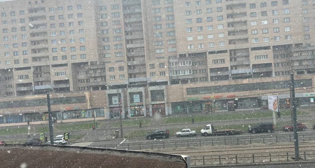 Читатели Мойки78 показывают снегопад на севере Петербурга и в Мурино