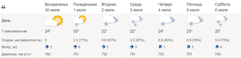 МЧС предупредило о ливнях, грозах и граде в Петербурге 1 июля