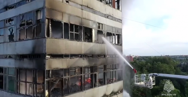 В НИИ Платан во Фрязине ликвидировали открытое горение