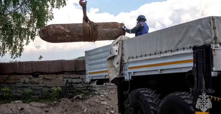 В Кронштадте нашли 5 авиационных мин времен ВОВ