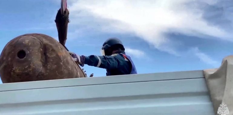 В Кронштадте нашли 5 авиационных мин времен ВОВ