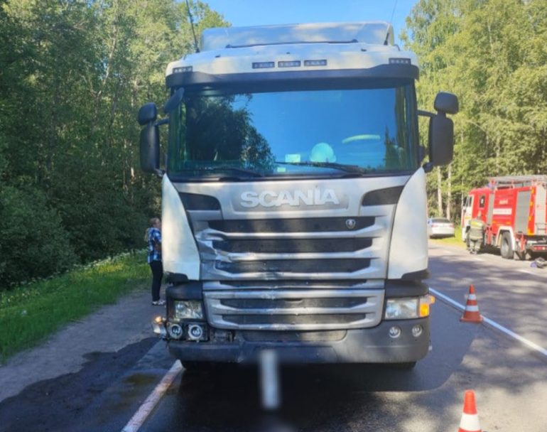 Пассажирка Lada погибла в ДТП с грузовиком Scania на трассе под Сланцами