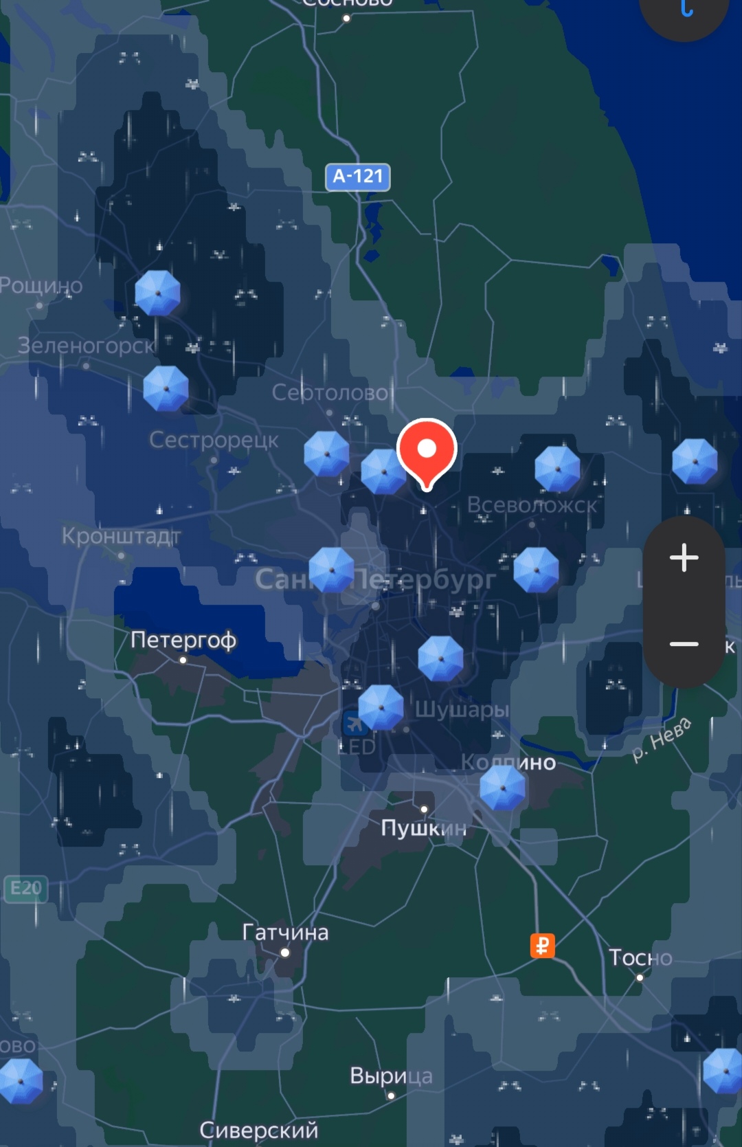 Самолеты крутятся над Ленобластью перед посадкой в Пулково