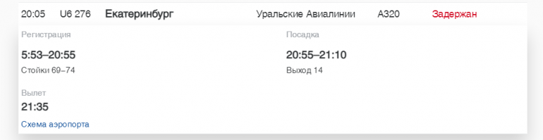 В Пулково «Россия» и «Уральские Авиалинии» задержали рейсы до Москвы и Екатеринбурга